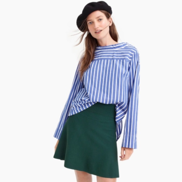J Crew 365 Green Sweater Flare Stretch Pull On Mini Skirt - Picture 1 of 7